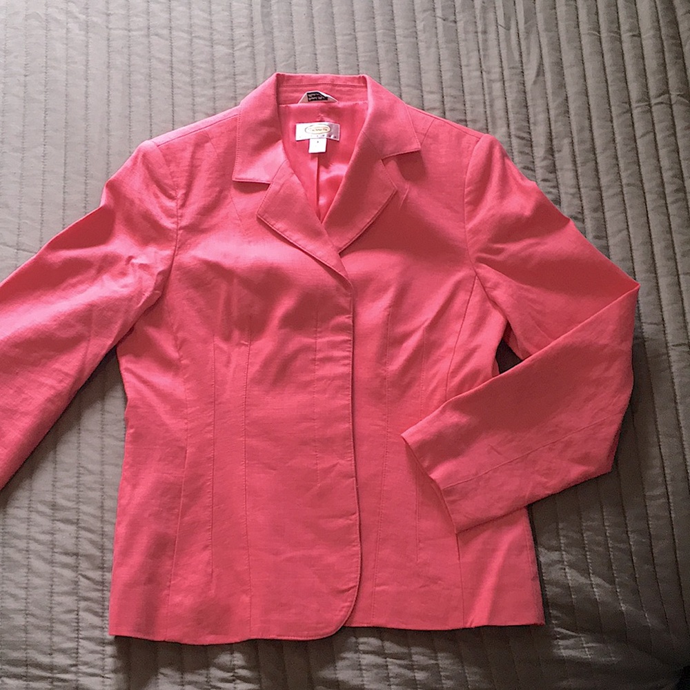 Talbots Pink Linen Blazer